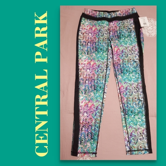 CENTRAL PARK Pants - New - Central Park Active Wear Multi-Color Yoga